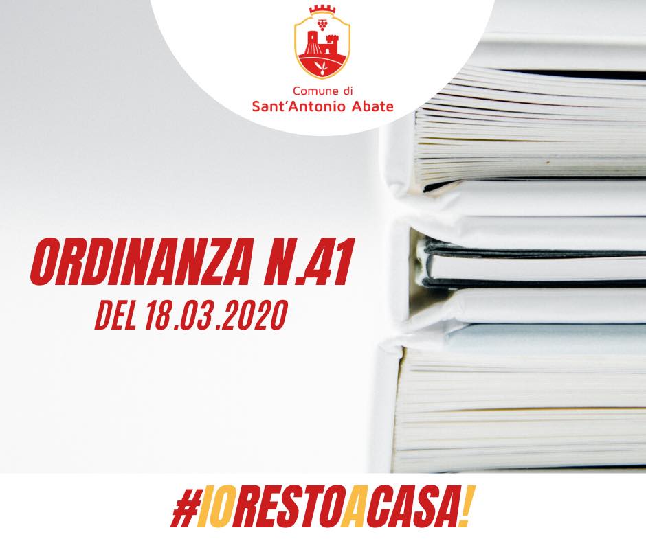 Sant'Antonio Abate: coronavirus, nuovo ordinanza del Sindaco