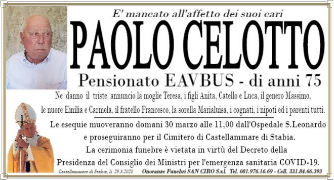 Castellammare, l'addio a Paolo Celotto