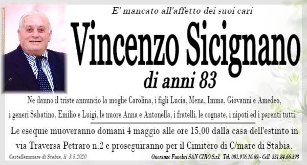 Castellammare, l'addio a Vincenzo Sicignano
