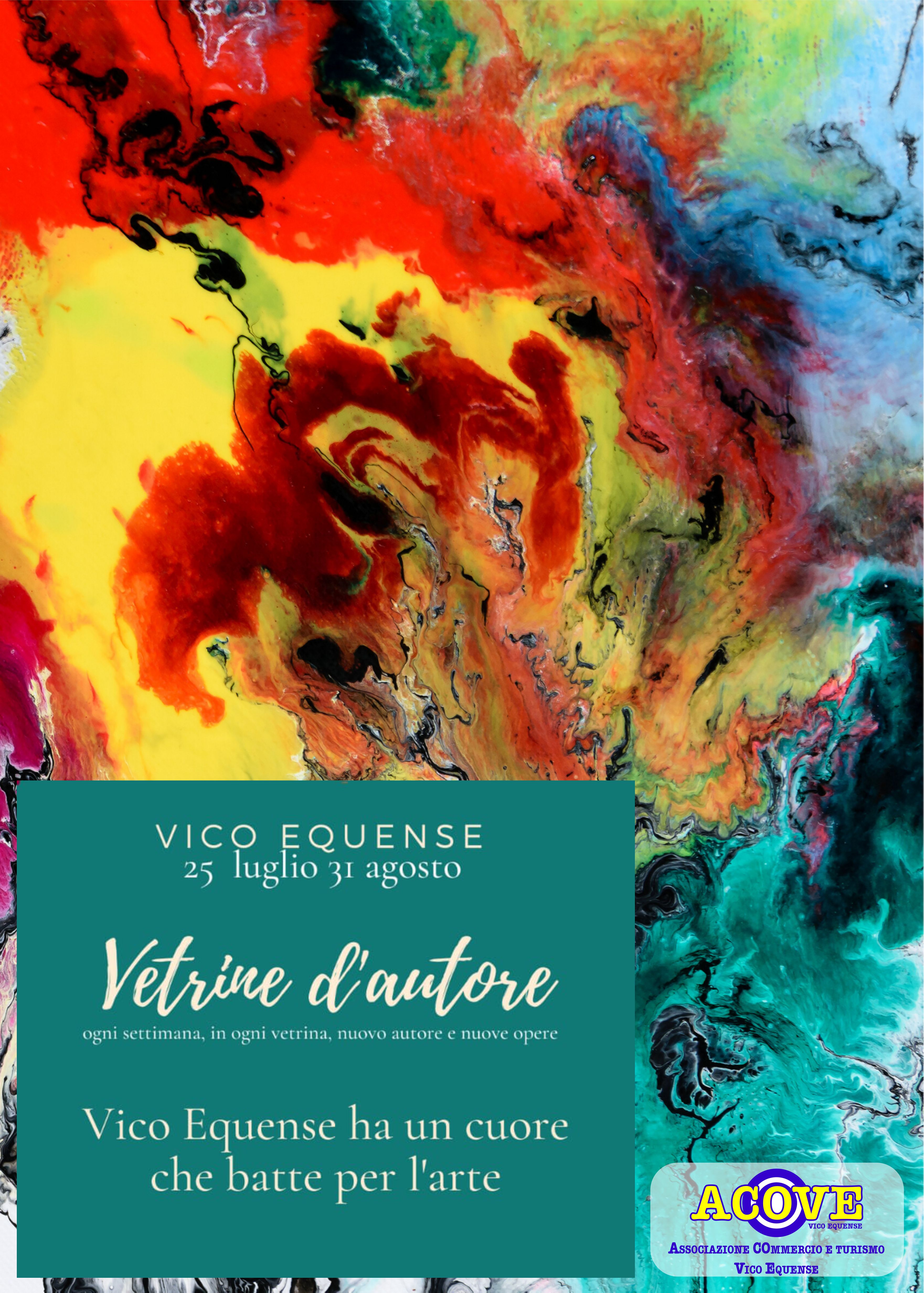 Vico Equense, le vetrine dei negozi come una galleria d'arte