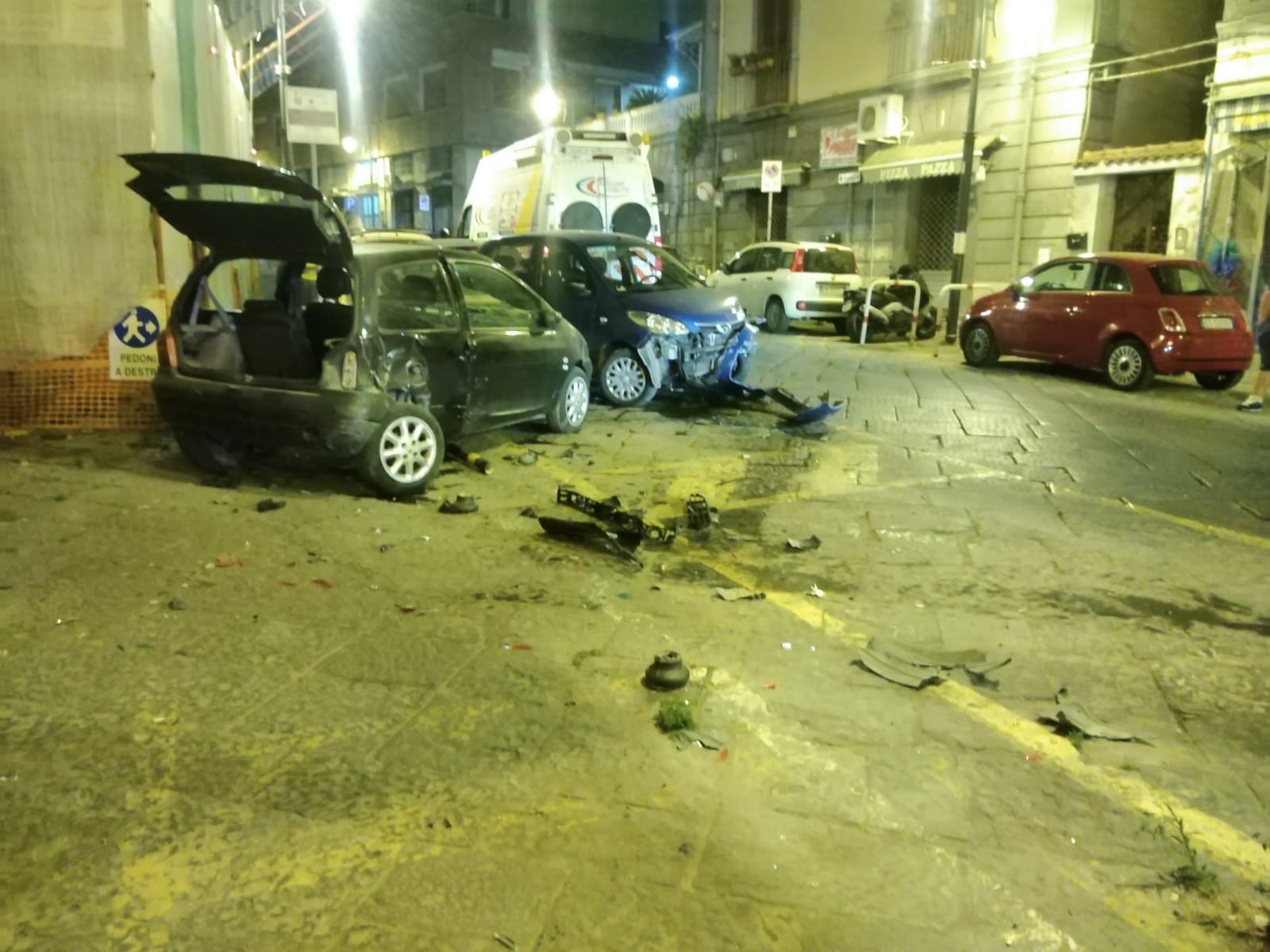 Gragnano, incidente nella notte: due i feriti 