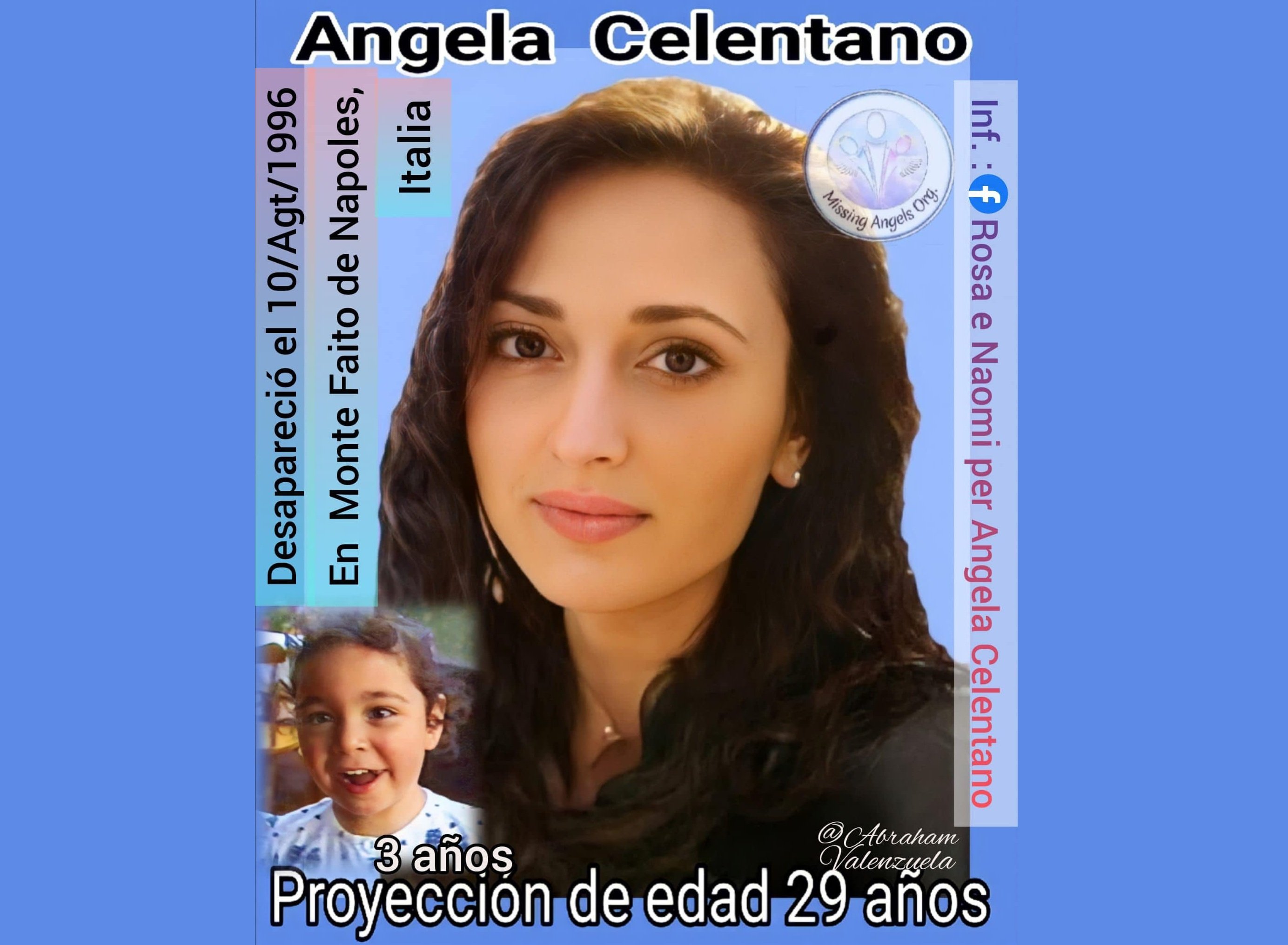 Angela scomparsa a Faito 26 anni fa, ecco come sarebbe oggi