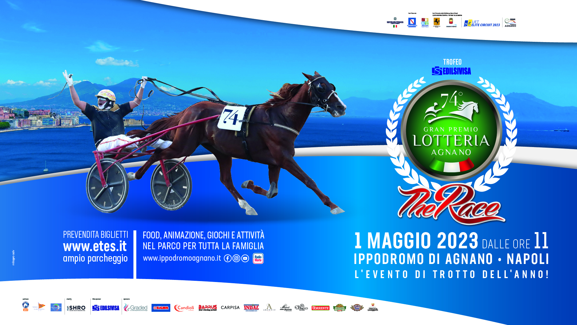 Trotto, tutto pronto per la 74a edizione del Gran Premio Lotteria di Agnano