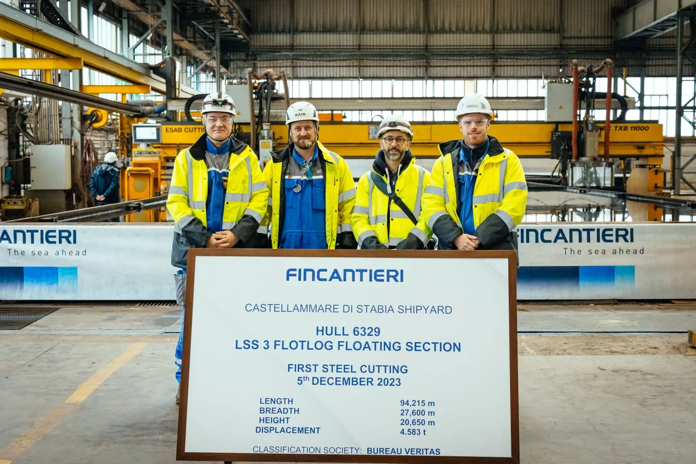 Castellammare, in Fincantieri taglio della lamiera: al via la nave francese 
