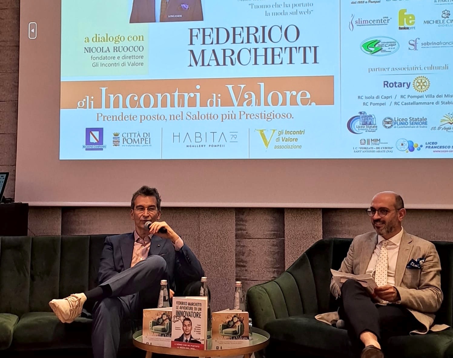 ‘Gli Incontri di Valore’, Federico Marchetti ed il suo libro incantano il pubblico 