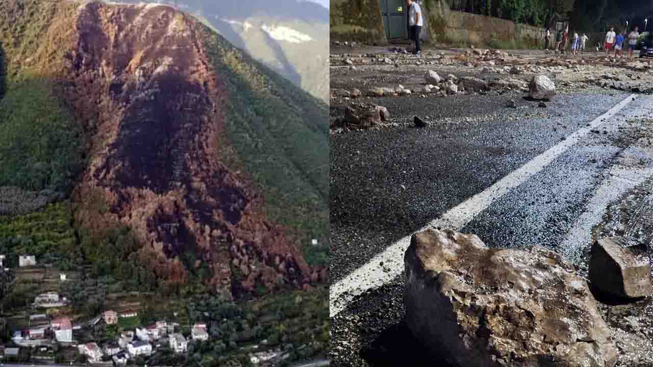 Gragnano. Cede costone del Monte Pendolo: “Recuperare sistema di mitigazione, rischiamo una catastrofe”