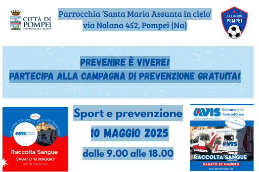 Pompei, giornata della prevenzione: screening gratuiti