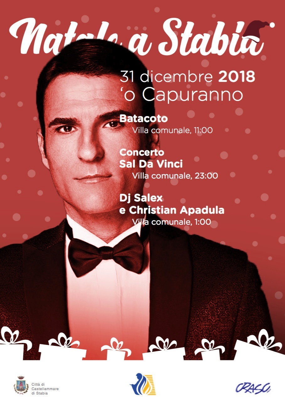 Castellammare, Capodanno col concerto di Sal Da Vinci